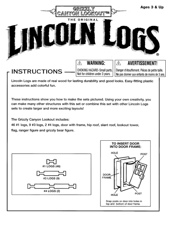 Grizzly Canyon Lookout 00997 instruction manual