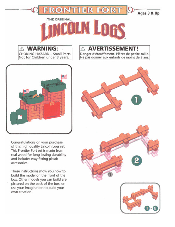 Frontier Fort 00905 instruction manual