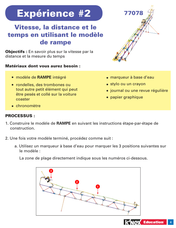 FRENCH Education STEM Explorations Roller Coaster Experiment 2 Ramp 77078 instruction manual