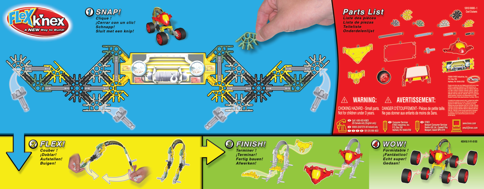Flex KNEX Cool Cruisers 12013 instruction manual