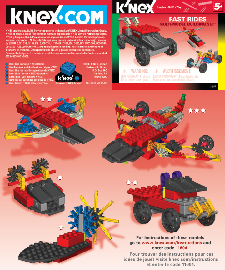 Fast Rides Multi Model 11604 instruction manual