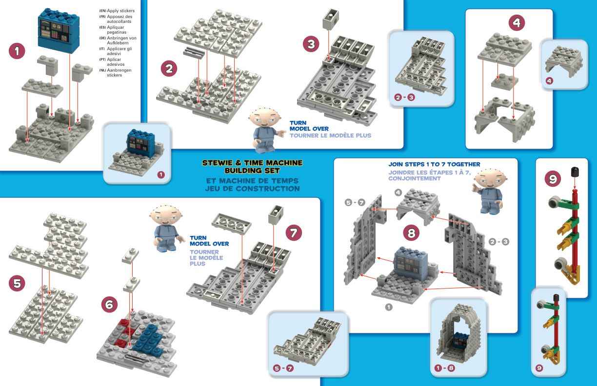 Family Guy Stewie Time Machine 44043 instruction manual