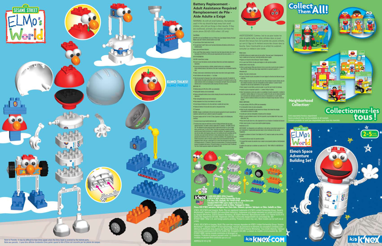 Elmos Space Adventure 85364 instruction manual