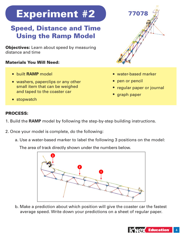 Education STEM Explorations Roller Coaster Experiment 2 Ramp 77078 instruction manual