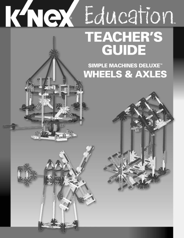 Education Simple Machines Deluxe Wheels and Axles Teachers Guide 79520 instruction manual