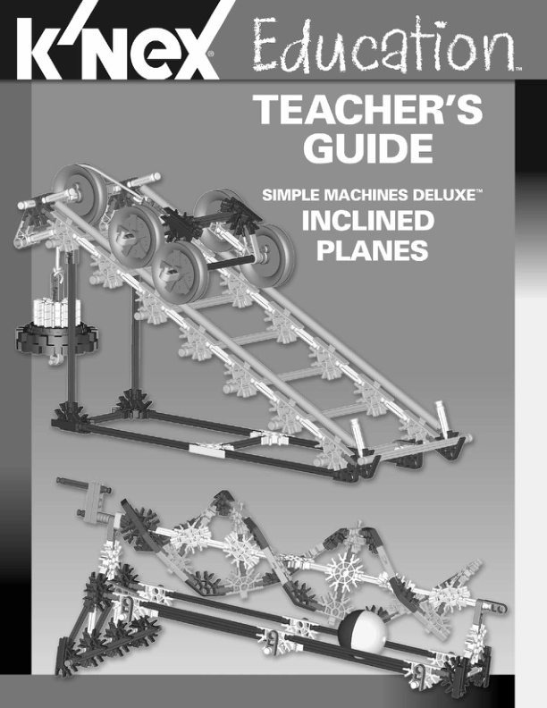 Education Simple Machines Deluxe Inclined Planes Teachers Guide 79520 instruction manual