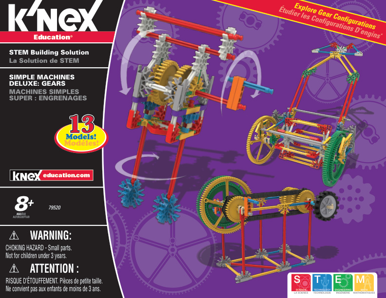 Education Simple Machines Deluxe Gears 79520 instruction manual