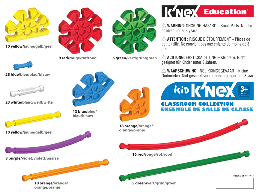 Education Kid KNEX Classroom Collection Cards 78690A instruction manual