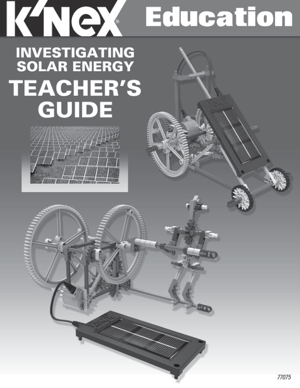 Education Investigating Solar Energy Teachers Guide 77075 instruction manual
