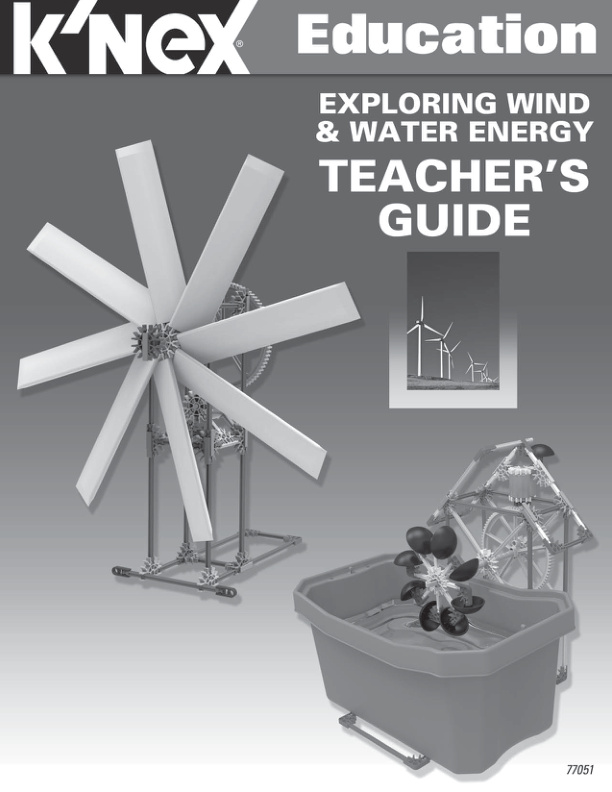Education Exploring Wind Water Energy Teachers Guide 77051 instruction manual