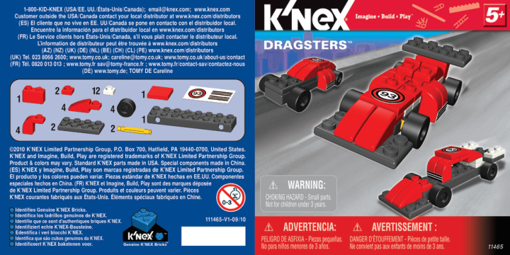 Dragsters 11465 instruction manual
