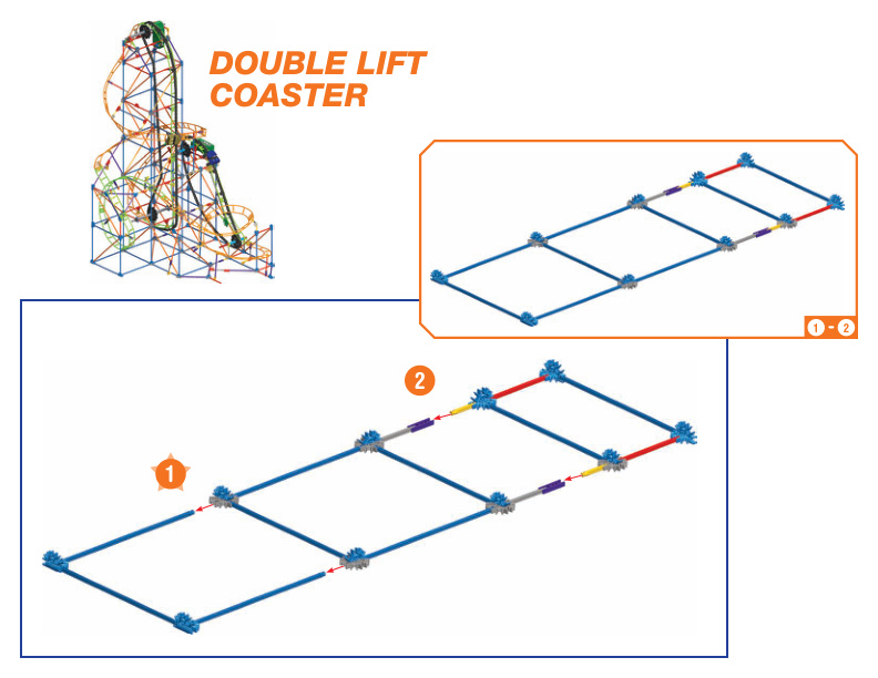 Double Lift Coaster Combo Build 77673 instruction manual