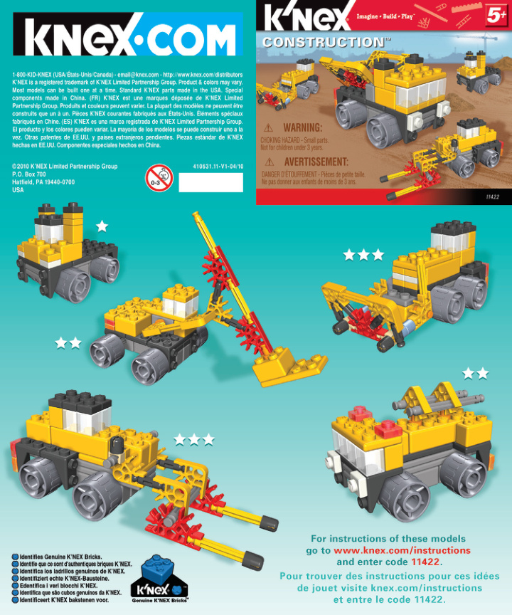 Construction 11422 instruction manual