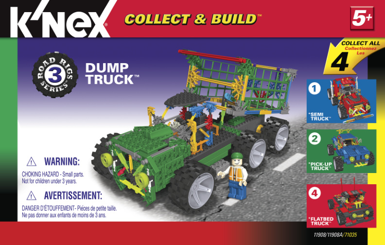 Collect and Build Road Rigs 3 Dump Truck No Motor 11908A instruction manual