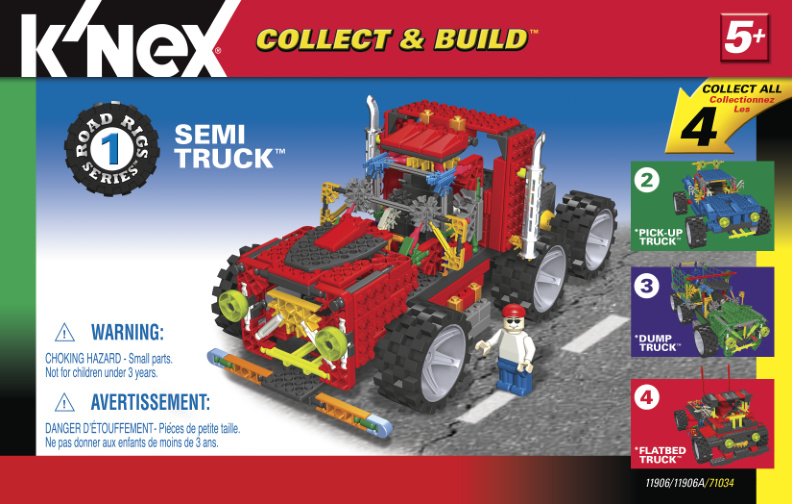 Collect and Build Road Rigs 1 Semi Truck No Motor 11906A instruction manual