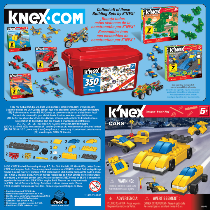 Cars 11869 instruction manual