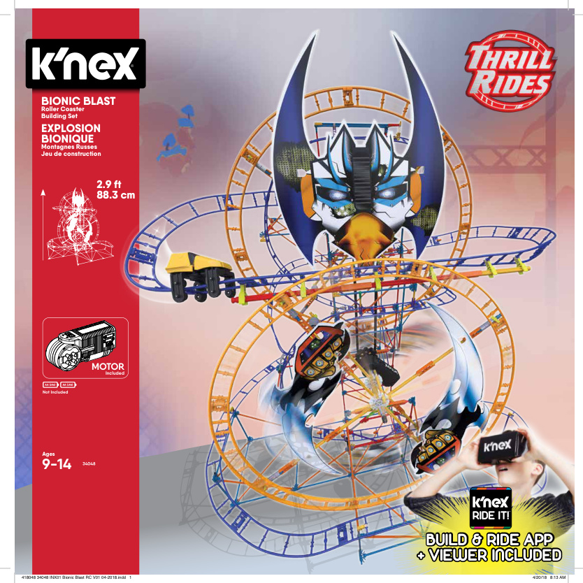 Bionic Blast Roller Coaster 34048 instruction manual
