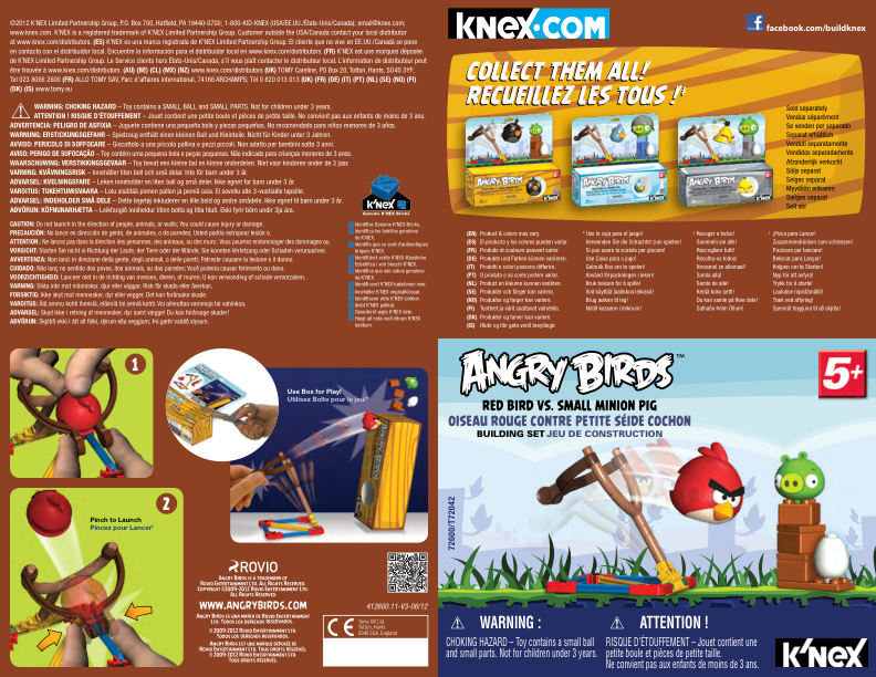 Angry Birds Red Bird vs Small Pig 72600 instruction manual