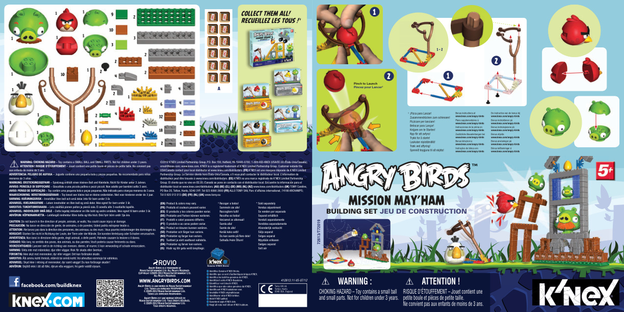 Angry Birds Mission Mayham 72613 instruction manual