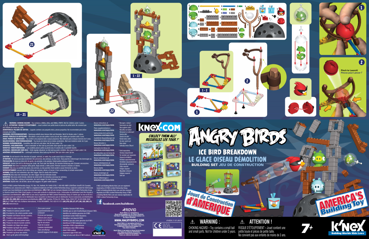 Angry Birds International Ice Bird Breakdown 72402A instruction manual