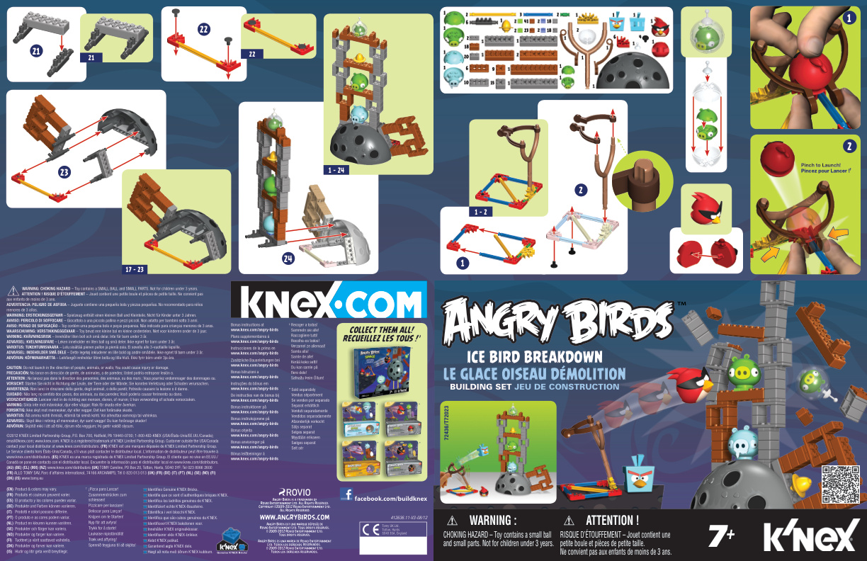 Angry Birds Ice Bird Breakdown 72436 instruction manual