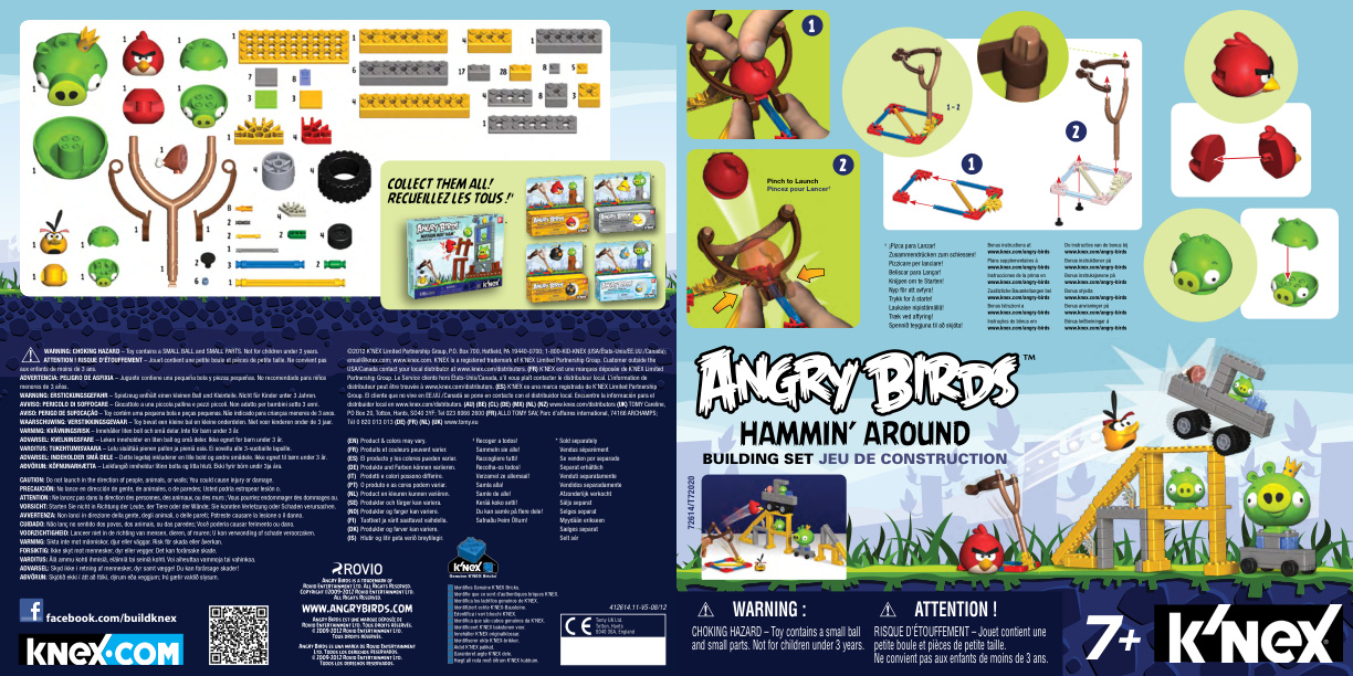 Angry Birds Hammin Around 72614 instruction manual