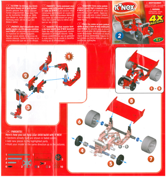 4X Racers Red 10306 instruction manual