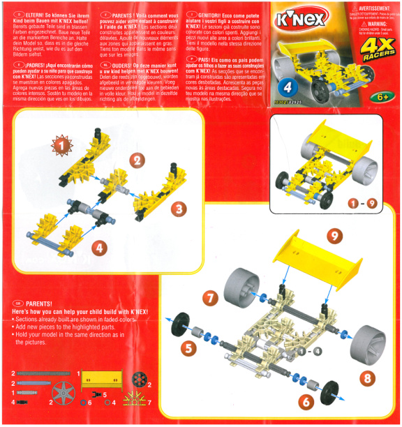 4X Racers Yellow 10302 instruction manual