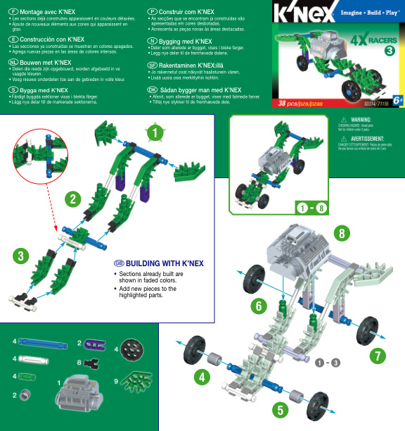 4X Racers Green 10314 instruction manual