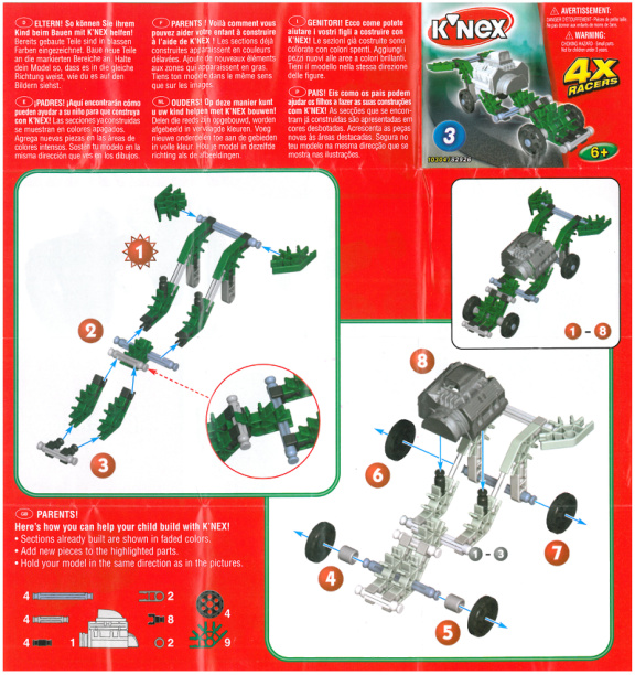 4X Racers Green 10304 instruction manual