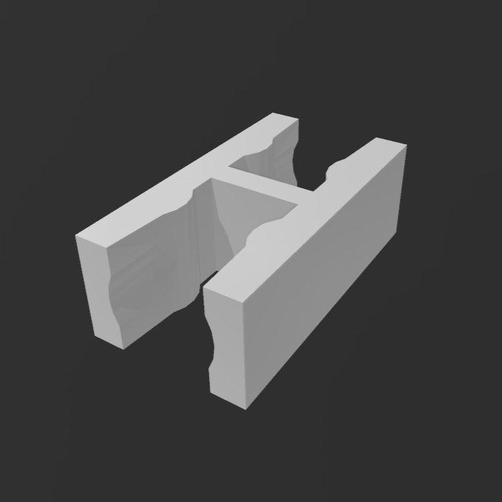 Connector 2-way straight 3D