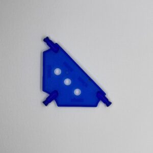 Blue Transparent Small Tri Panel