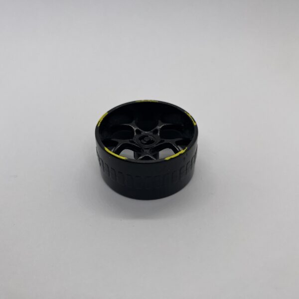 Hub Racing Wheel Black w/ Yellow - 37mm (1.5in)