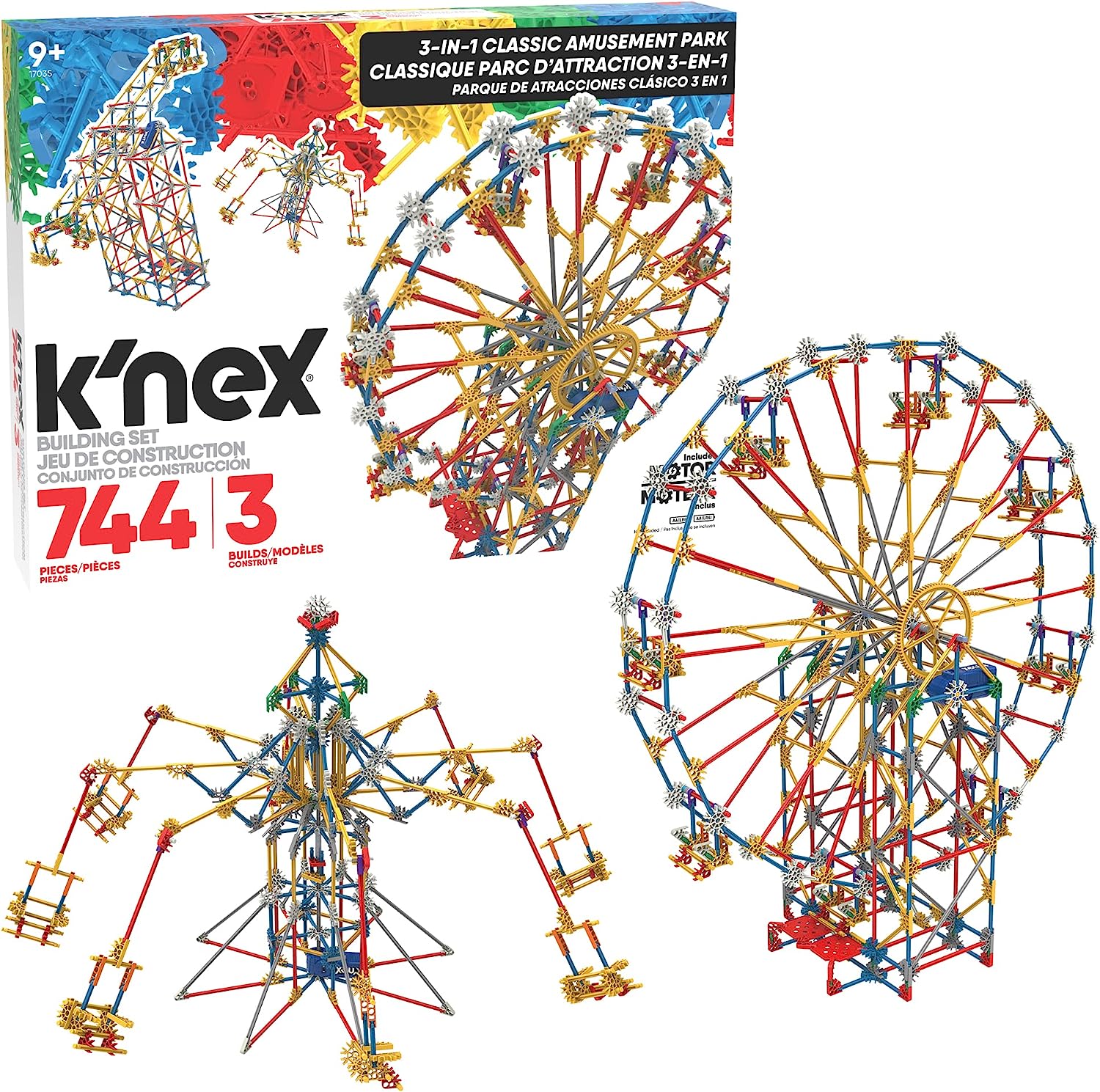 Thrill Rides 3-in-1 Classic Amusement Park Building Set