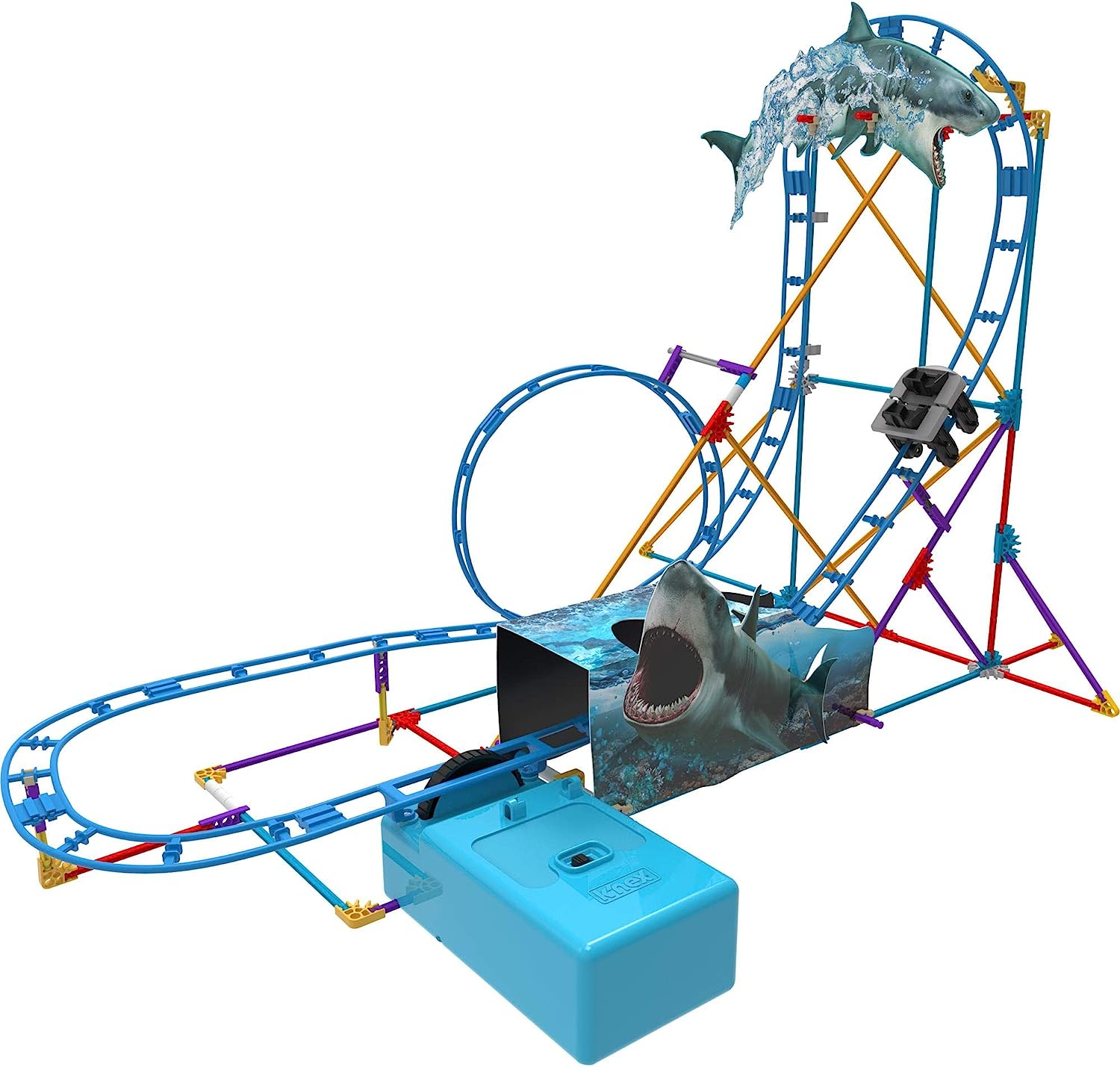 Shark Attack Roller Coaster Building Set-Ages 7+ -170 pcs Motor Included