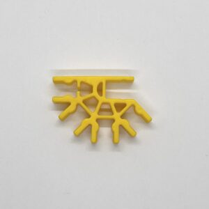 Yellow Connector 4 Way 3D