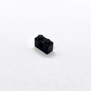 Brick 2x1 Holed Black